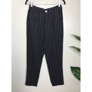 Alex Mill Womens 2 Boy Pants Blue Tan Stripe 100% Linen Lightweight Airy Coastal